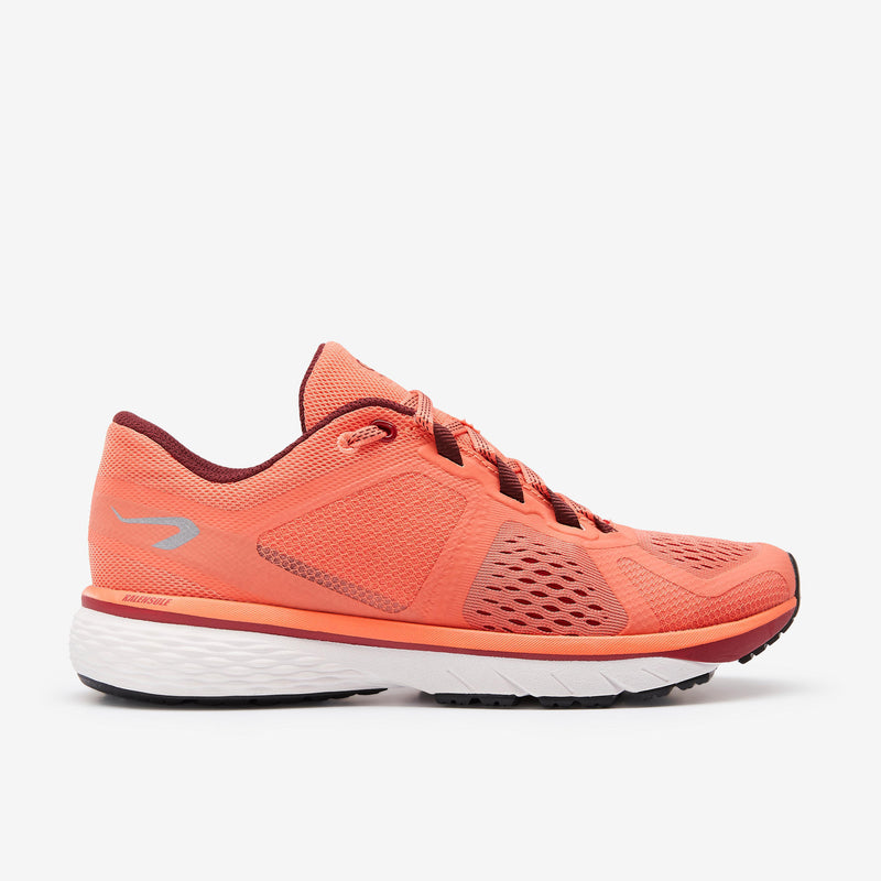 Kalenji Chaussures de Running Femme Run Support - Corail - Confort et Amorti